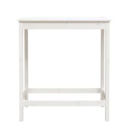 Berkfield Home Bar Table White 100x50x110 cm Solid Wood Pine - Size: 100 x 50 x 110 cm - thumbnail 5
