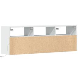 Berkfield Home TV Wall Cabinet with LED Lights White 130x31x45 cm - Size: 130 x 31 x 45 cm - thumbnail 8