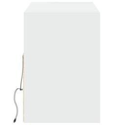 Berkfield Home TV Wall Cabinet with LED Lights White 130x31x45 cm - Size: 130 x 31 x 45 cm - thumbnail 7