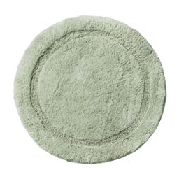 Allure Bath Fashions Round Bath Mat Non-Slip - 100% Cotton Circle Bathroom Rug in Light Green - thumbnail 1