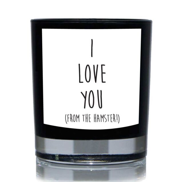 60 SECOND MAKEOVER I Love From The Hamster Funny 20cl Candle in Black