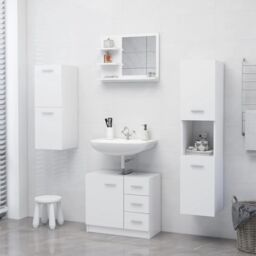 Berkfield Home Bathroom Mirror White 60x10.5x45 cm Engineered Wood - thumbnail 6