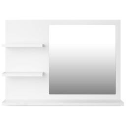 Berkfield Home Bathroom Mirror White 60x10.5x45 cm Engineered Wood - thumbnail 4