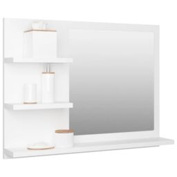 Berkfield Home Bathroom Mirror White 60x10.5x45 cm Engineered Wood - thumbnail 3