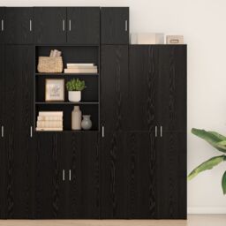 Berkfield Home Wall Cabinet Black Oak 30x42.5x40 cm Engineered Wood - thumbnail 1
