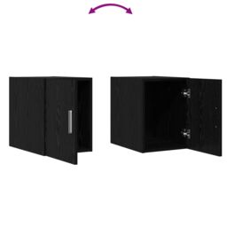 Berkfield Home Wall Cabinet Black Oak 30x42.5x40 cm Engineered Wood - thumbnail 9