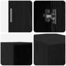 Berkfield Home Wall Cabinet Black Oak 30x42.5x40 cm Engineered Wood - thumbnail 8