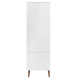 Berkfield Home Wardrobe MOLDE White 90x55x175 cm Solid Wood Pine - Size: 90 x 55 x 175 cm - thumbnail 6