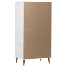 Berkfield Home Wardrobe MOLDE White 90x55x175 cm Solid Wood Pine - Size: 90 x 55 x 175 cm - thumbnail 7