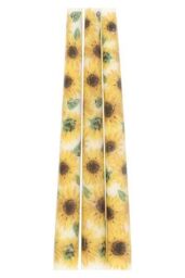 KDMD Set of 3 Sunflower Taper Candles in Yellow - thumbnail 5