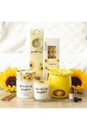 KDMD Set of 3 Sunflower Taper Candles in Yellow - thumbnail 6