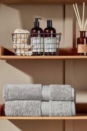 CHRISTY 'Renaissance' Luxury 675GSM Egyptian Cotton Towels in Mid Grey - thumbnail 4