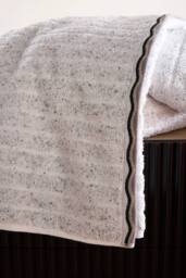 Fusion 'Speckle Rib' 100% Cotton Towel in White - thumbnail 4