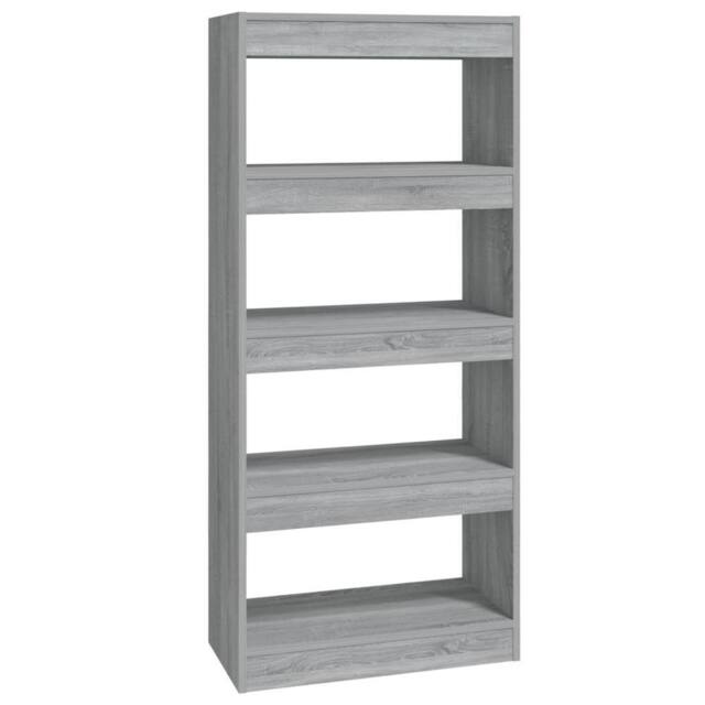 Berkfield Home Book Cabinet/Room Divider Grey Sonoma 60x30x135 cm Engineered Wood - Size: 60 x 30 x 135 cm - image 1