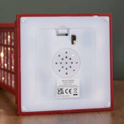 Samuel Alexander 25cm Christmas Phone Box Water Spinner with Snowman Scene & LEDs in Red - thumbnail 6