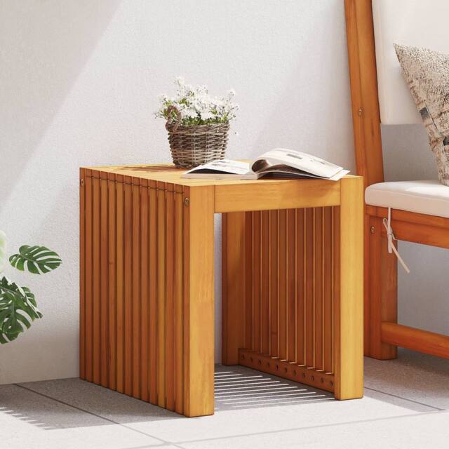 Berkfield Home Garden Side Table 43x36x40 cm Solid Wood Teak in Brown - Size: 43 x 36 x 40 cm