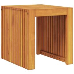 Berkfield Home Garden Side Table 43x36x40 cm Solid Wood Teak in Brown - Size: 43 x 36 x 40 cm - thumbnail 2