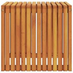 Berkfield Home Garden Side Table 43x36x40 cm Solid Wood Teak in Brown - Size: 43 x 36 x 40 cm - thumbnail 5