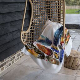 Benjamin Tate Design Boho Tribal Heart Blanket in Natural - Size: 120 cm x 150 cm - thumbnail 4