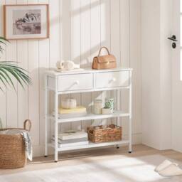 FORGEVIO White Console Table Sofa Table Hallway Table - Size: 0.6m2 - thumbnail 3