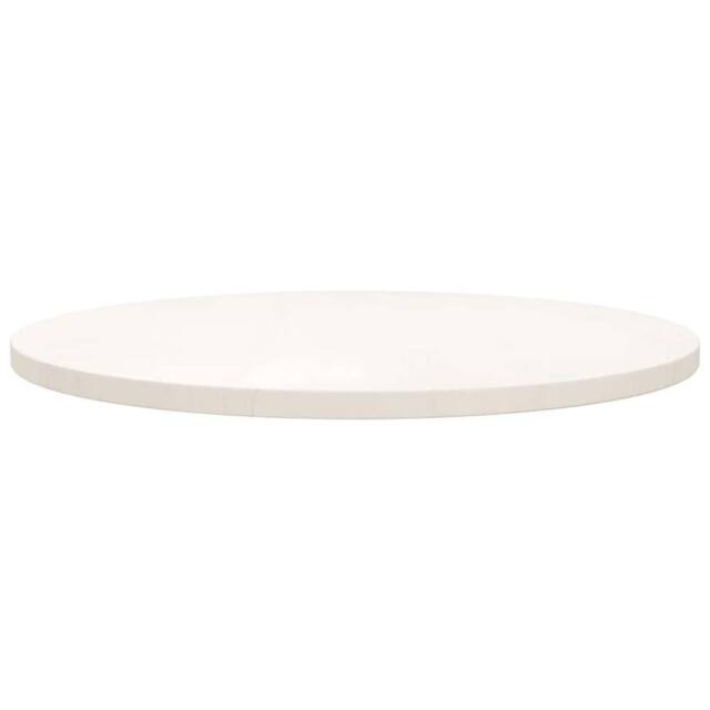 Berkfield Home Table Top Round White Ã˜70x3 cm Solid Wood Pine - Size: 70x3 cm - image 1