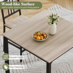 Costway Counter Height Dining Table Set 5PCS Kitchen Bar Table & Chairs Set in Grey - thumbnail 7