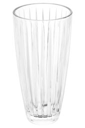 Orsina Delicate Clear Crystal Vase, Tall Fluted Flower Display, Large Glass Vase, Distictive Decorative Floral Vessel - thumbnail 2