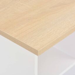 Berkfield Home Bar Table White & Sonoma Oak 60x60x110 cm - Size: 60 x 60 x 110 cm - thumbnail 4