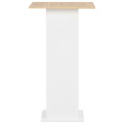 Berkfield Home Bar Table White & Sonoma Oak 60x60x110 cm - Size: 60 x 60 x 110 cm - thumbnail 3