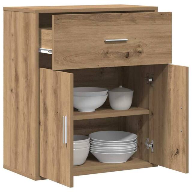 Berkfield Home Sideboard Artisan oak 60 x 31 x 70 cm Engineered wood in Brown - image 1