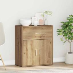 Berkfield Home Sideboard Artisan oak 60 x 31 x 70 cm Engineered wood in Brown - thumbnail 4