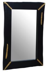 Orsina Almora Wood Wall Mirror in Black - thumbnail 3