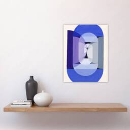 "Artery8 Joseph Schillinger Abstract Blue Gray Violet Wheel Wall Art Print - Size: W12"" x H16""" - thumbnail 4