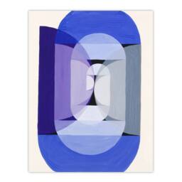 "Artery8 Joseph Schillinger Abstract Blue Gray Violet Wheel Wall Art Print - Size: W12"" x H16""" - thumbnail 1