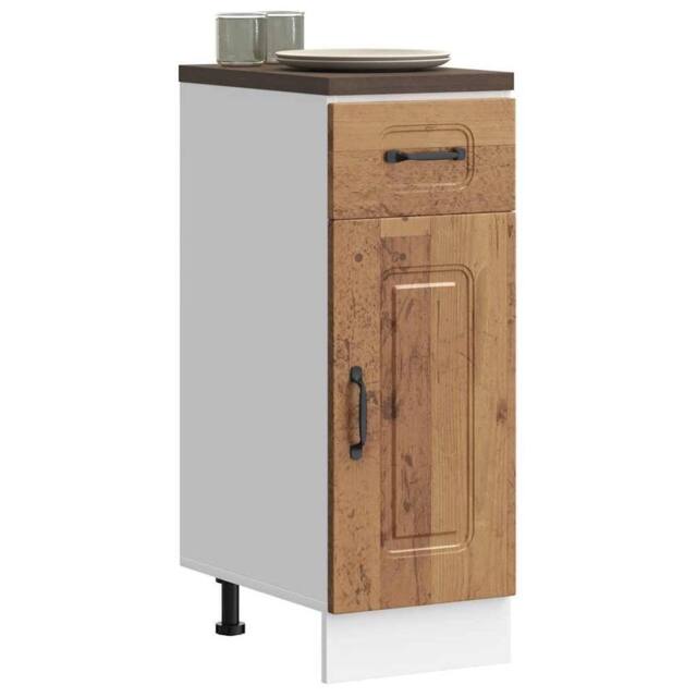 Berkfield Home Kitchen Base Cabinet Kalmar Old Wood Engineered Wood in Brown - image 1