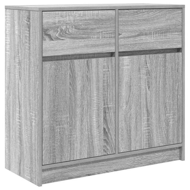 Berkfield Home Sideboard with Drawer Grey Sonoma 80x34x76 cm Engineered Wood - Size: 80 x 34 x 76 cm - image 1