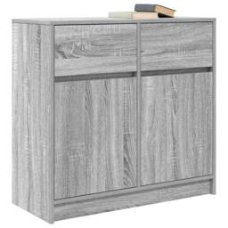 Berkfield Home Sideboard with Drawer Grey Sonoma 80x34x76 cm Engineered Wood - Size: 80 x 34 x 76 cm - thumbnail 4
