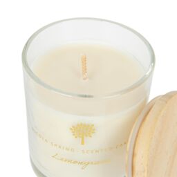 Nicola Spring 130g Lemongrass Soy Wax Candle - Fruity Summer Glass Jar in Clear - thumbnail 5