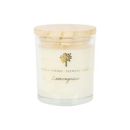 Nicola Spring 130g Lemongrass Soy Wax Candle - Fruity Summer Glass Jar in Clear