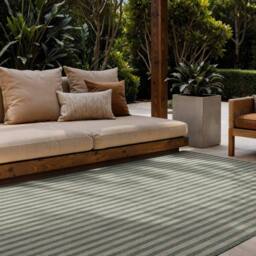 Ted Baker Indoor Outdoor Flatweave Linley Rug Striped in Green - Size: 160 cm x 230 cm - thumbnail 3