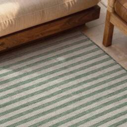 Ted Baker Indoor Outdoor Flatweave Linley Rug Striped in Green - Size: 160 cm x 230 cm - thumbnail 2