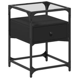 Berkfield Home Bedside Cabinets 2 pcs Black 40x40x55 cm Engineered Wood - Size: 40 x 40 x 55 cm - thumbnail 5