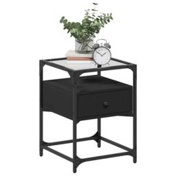Berkfield Home Bedside Cabinets 2 pcs Black 40x40x55 cm Engineered Wood - Size: 40 x 40 x 55 cm - thumbnail 3