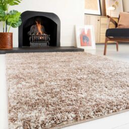 Kukoon Natural Beige Mottled Shaggy Rug - Size: 120 cm x 170 cm - thumbnail 2