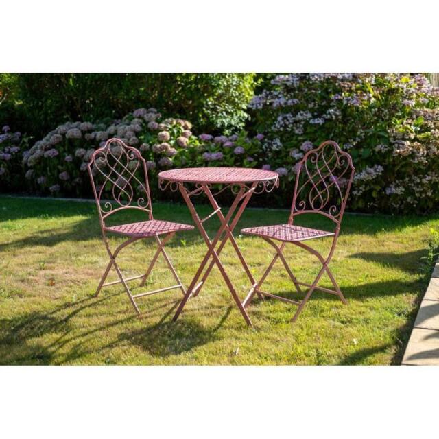Ascalon Design Ltd Avalon Bistro Set - 3pc - L60 x W60 x H73 cm - Rose in Pink - image 1