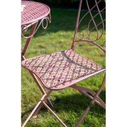 Ascalon Design Ltd Avalon Bistro Set - 3pc - L60 x W60 x H73 cm - Rose in Pink - thumbnail 5