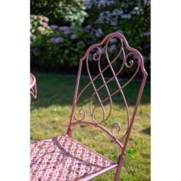 Ascalon Design Ltd Avalon Bistro Set - 3pc - L60 x W60 x H73 cm - Rose in Pink - thumbnail 6