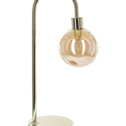 Wyld and Coco Gold Table Lamp - Steel Frame with Glass Shade Modern Glam - thumbnail 2