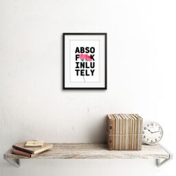 "Artery8 Wall Art Print Absolutely Expletive Floral Framed in Black - Size: W7"" x H9""" - thumbnail 2