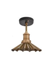 Industville Brooklyn Umbrella Flush Mount, 8 Inch, Brass, Brass Holder in Bronze - thumbnail 2